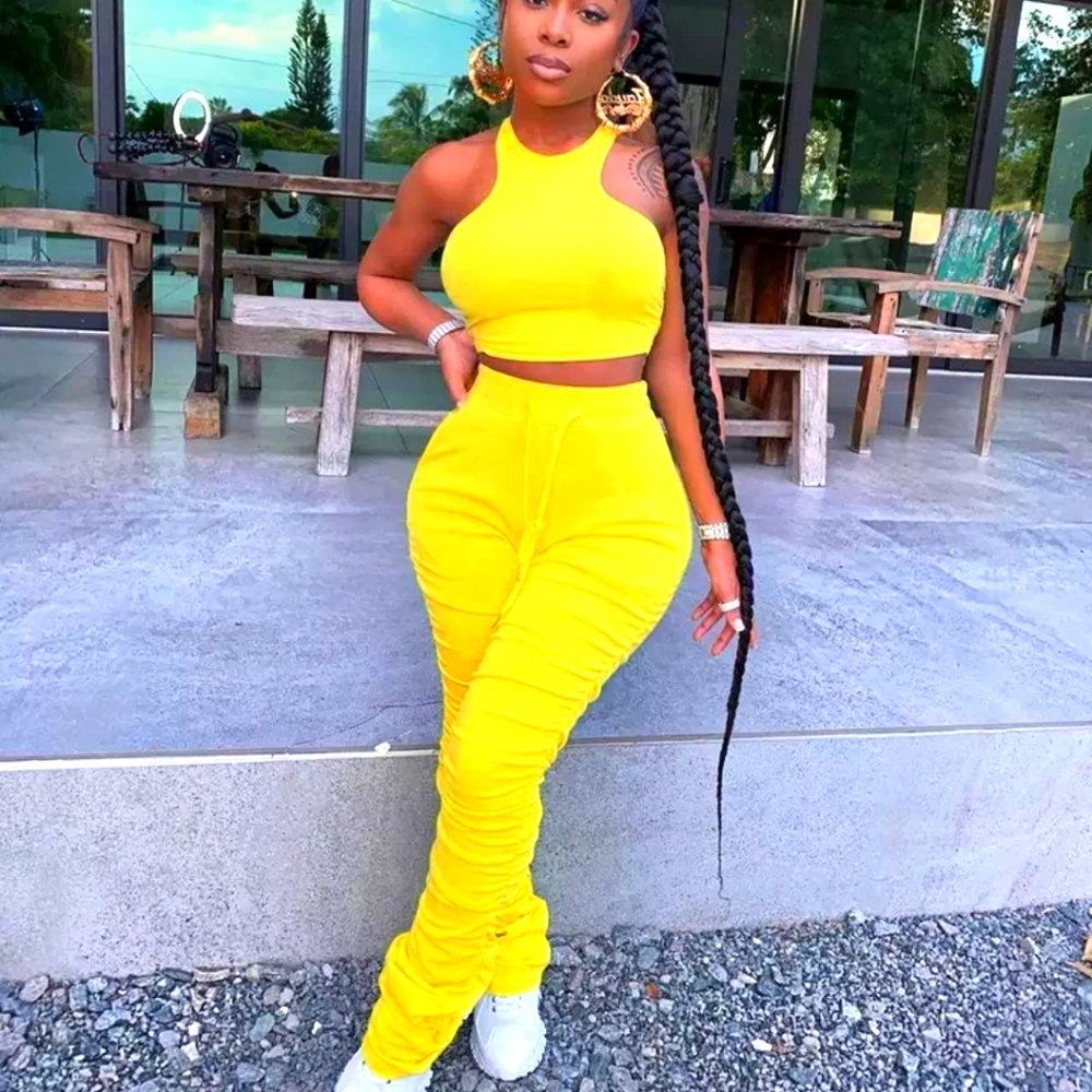 2 piece stacked legging set